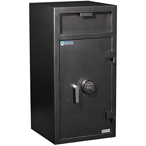 Protex Electronic Front Drop Depository Safe by Protex Safe Co. – Alloy Steel, Gray, Model FD-4020K