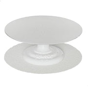 Ateco #612 12" Round, Cast Iron Base / White / 1 Cake Stands