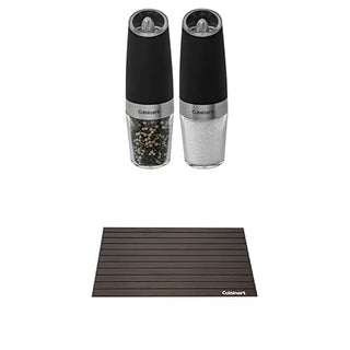 BBQ Prep & Seasoning Bundle: Rapid Defrosting Tray + Gravity Salt & Pepper Mill Set by Cuisinart – Commercial Grade