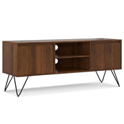 SIMPLIHOME Walnut Veneer / 60 inch / Low TV Stand Television Stands & Entertainment Centers