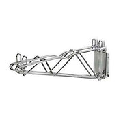 24" Fixed Wall Mount Double Wire Shelf Bracket by Nexel – 24 Inch, Chrome, Model DAB24C