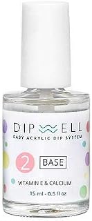DipWell Nail Dip Liquid, Acrylic Nail Powder Base, Step 2, 0.5 fl oz - Nail Brush Included, Easy Soak-off, Low Odor