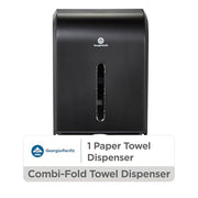 Georgia-Pacific Folded Paper Towel Dispenser / 37.3 X 47.8 X 100 Inch / Black Commercial Paper Hand Towel Dispensers