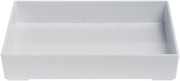 HUBERT White Melamine Tray - 9 3/4"L x 6 3/4"W x 1 3/4"H