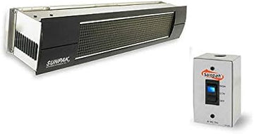 SUNPAK S34S TSH Hanging Patio Heater Stainless Steel Propane Gas (LP) Black Front Fascia Kit