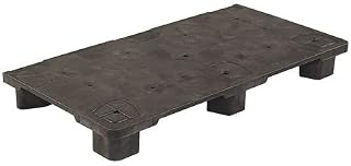 Pallet, 48 in. L x 24 in. H, Black, Stackable, 4-Way, Dynamic Load Capacity 2000 lb., Static Load Capacity 15,000 lb.