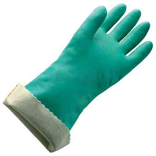 Flock Lined Large Nitrile Gloves by Genphil – Large, Nitrile, Green, Pack of 12, Model 483429ZQK