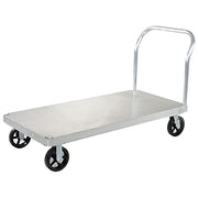 Platform Truck with Smooth Deck by Magliner – 29"L x 30"W x 9.45"H, Aluminum, Gray, Model 585466S