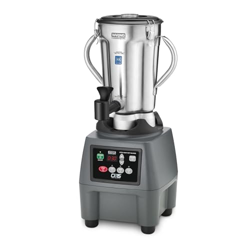 Waring Electronic Touchpad w/3 Minute Timer / Stainless Steel Jar CB15TSF / 1 Gallon Countertop Blenders