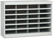 Safco E-Z Stor® Literature Centers with Steel Frames and Shelves ORGANIZER,24 COMP,LTR,GY (Pack of2)