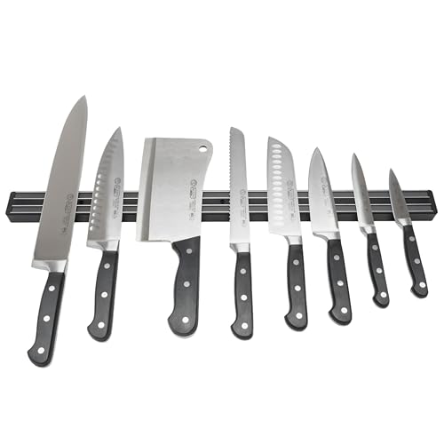 Winco 24" / Plastic Base / Black Magnetic Knife Strips