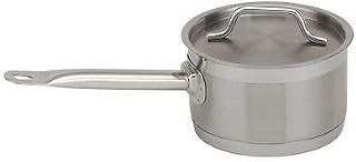 Royal Industries Sauce Pot with Helper Handle and Lid, 10 qt, 11" x 6.1" HT, Stainless Steel, Commercial Grade - NSF Certified