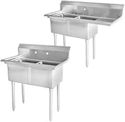 OMCAN 43791 Two Pot Sinks with no drain board