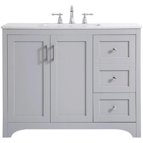 Elegant Decor 42" - Single / Grey / Traditional Bathroom Vanities