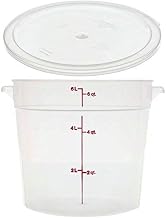 Cambro RFS6PP190 Camwear 6-Quart Round Food Storage Container with Lid