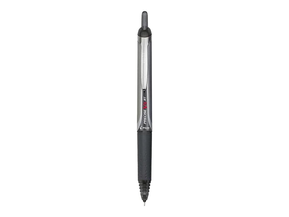 Precise V10 RT Retractable Ball Pens by PILOT – 3 Count (Pack of 1), Metal, Black, Model 26052