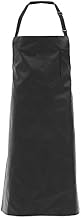 Locknane Synthetic Leather Bib Apron Black - 37"L x 26"W