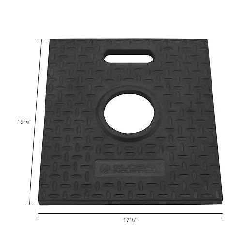 Portable Reflective Delineator Post with Square Base by Global Industrial – Polyethylene, Orange, Black, Model 670681