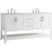 Elegant Decor 60"Lx22"Wx34"H / White / Traditional Bathroom Vanities