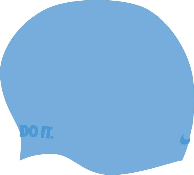 Long Hair Silicone Swim Cap by Nike – Silicone, Blue, Model Nike Long Hair Silicone Swim Cap, University Blue