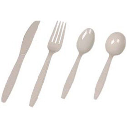 MarketPRO Heavy Weight Plastic Soup Spoon by Market PRO – Plastic, Beige, Model 406423