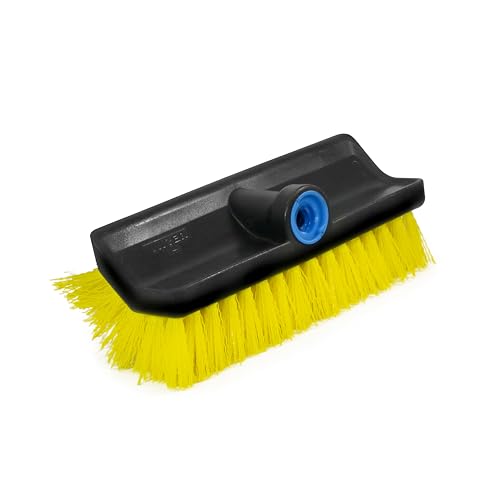 UNGER 10 inches (Pack of 1) / Multi-Angle Scrub Brush / Yellow Brushes
