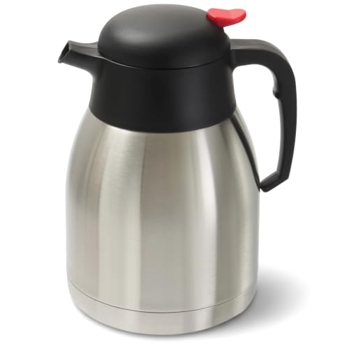 Winco 50.7 Ounces / Stainless Steel, Black / Modern Carafes