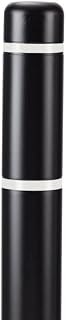 Innoplast BollardGard 4" x 64" Bollard Cover Black (Black White Tape)