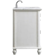 Elegant Decor 42" - Single / White / Contemporary Wheel Care