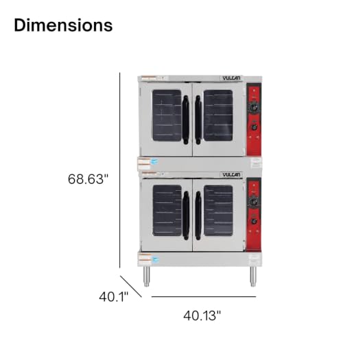 VULCAN Double Deck | LP Gas / Silver / 14.8 cubic_feet Commercial Ovens