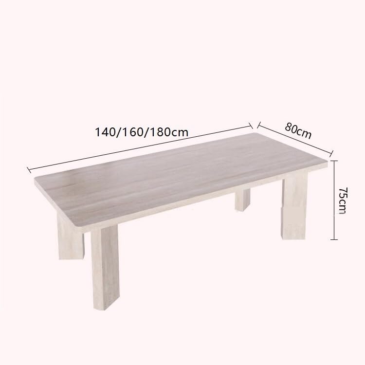 Mesa De Jantar Rock Plate Dining Table Modern Simple Rectangular Home Small Apartment Diner Table by JOYNOW – 180x80x75cm, One Color, Model 8524