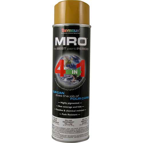 MRO Industrial Enamel 15 to 17 Oz. New Equipment Yellow 6 Cans/Case by Seymour – 20 oz. Aerosol Can, New Equipment Yellow, Model 620-1443