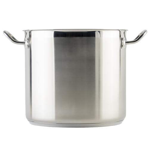 Winco 16 Quarts / Pot With Cover / Silver Stockpots