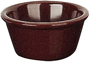 Yanco NC-537C Smooth Ramekin, 3.25" Diameter, 1.5" Height, 3 oz, Melamine, Chocolate Color, Pack of 72