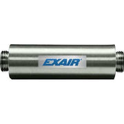 Straight Through Muffler For 1/2" NPT by EXAIR – 10"L x 4"W x 2"H, Aluminum, Multicolor, Model 890003