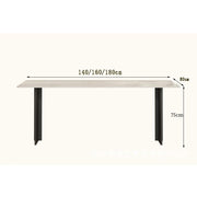 Mesa De Jantar Rock Plate Simple Rectangular Dining Table Home Diner Table by JOYNOW – 180x80x75cm, One Color, Model 8524