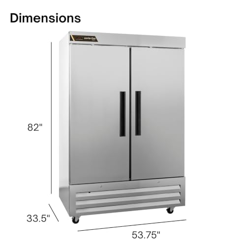 Traulsen (2) Solid Doors, Right Hinged / Silver / 1 Freezers