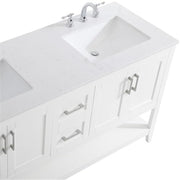 Elegant Decor 60"Lx22"Wx34"H / White / Traditional Bathroom Vanities