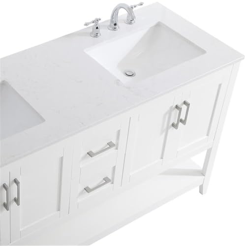 Elegant Decor 60"Lx22"Wx34"H / White / Traditional Bathroom Vanities