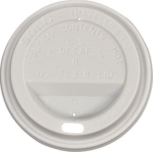 Solo TL38R2-0007 White Traveler Plastic Lid - For Solo Paper Hot Cups (Case of 1000) – Container Lid