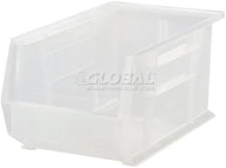 QUANTUM STORAGE SYSTEMS 1271400 Plastic Hang & Stack Bin, Clear - 13.62 x 8.25 x 8 in.