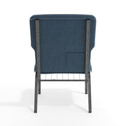 Flash Furniture Navy Fabric/Silver Vein Frame / Set of 1 / Classic Stacking Chairs