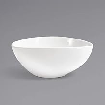 Front of the House BBO034WHP20 Kiln 60 oz. Superwhite Oval Tall Porcelain Bowl
