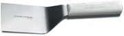Dexter Russell S286-4PCP Hamburger Turner, 4" x 3" Stainless Steel Blade, Stiff, Offset Design, Textured White Polypropylene Handle, NSF Certified, Made in USA, Durable Short Handle Grill Spatula