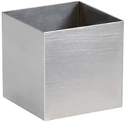 4" Square Storage Jar, Stainless Steel