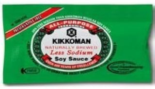 Kikkoman Less Sodium Preservative Free Soy Sauce, 6 Milliliter Packet -- 500 per case.