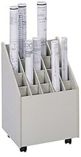 3082 Mobile Roll File, 20 Compartment 2.75" sq by Safco