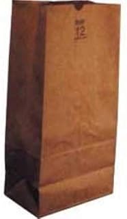 AJM Packaging Natural Kraft Grocery Sack - 400 per case.