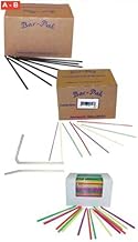 Cell O Core Bar Pak Red Paper Wrapped Giant Straw, 12 inch - 1200 per case.