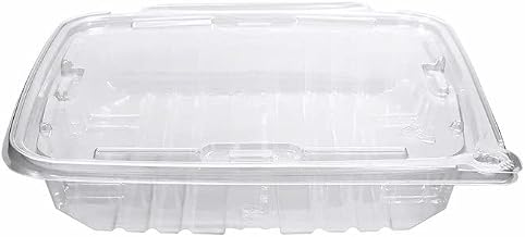 Eatery Essentials 35 oz Hinged Lid Tamper Evident Container, RPET, Clear | 134/Case